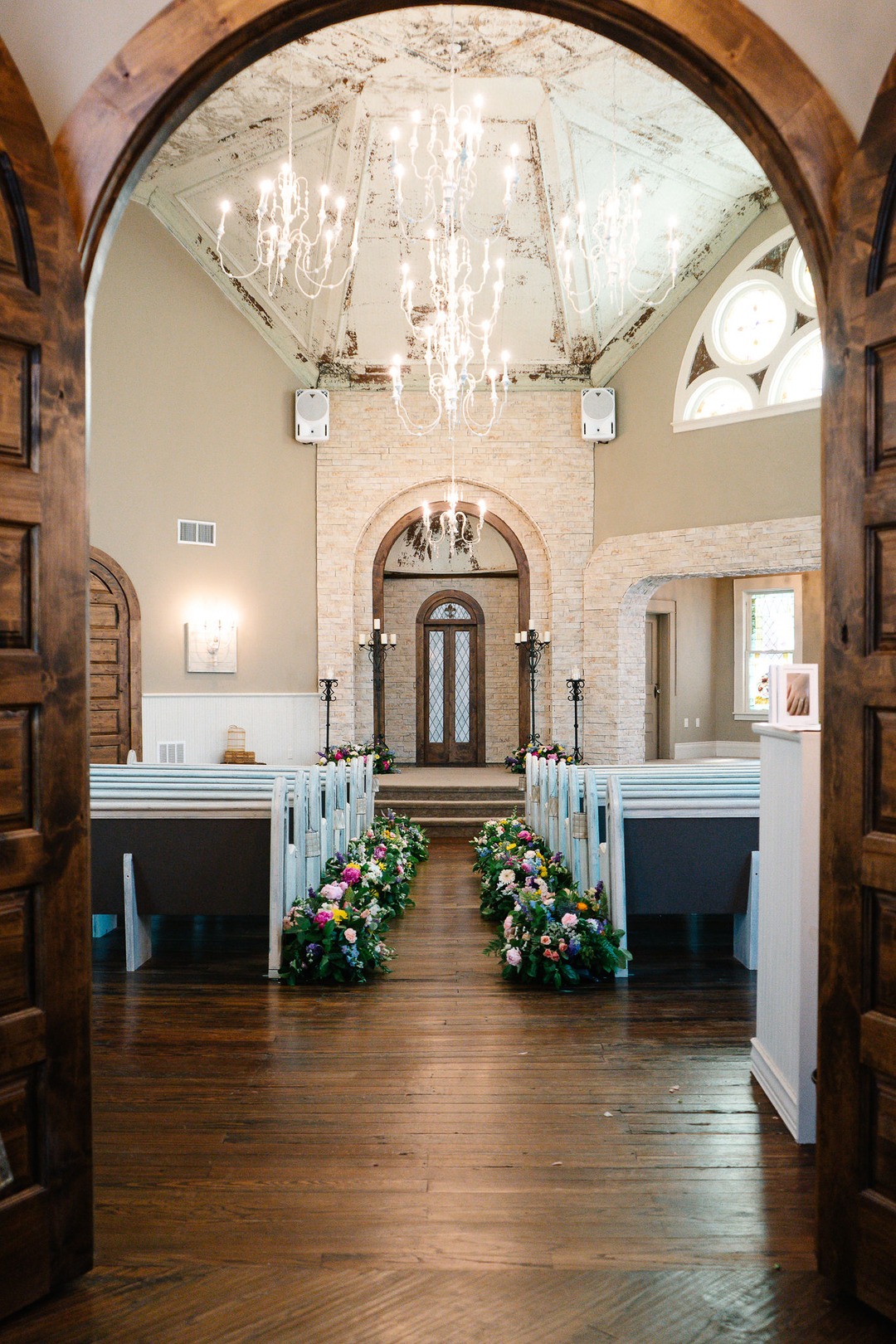doors opening to the 1906 wedding chapel